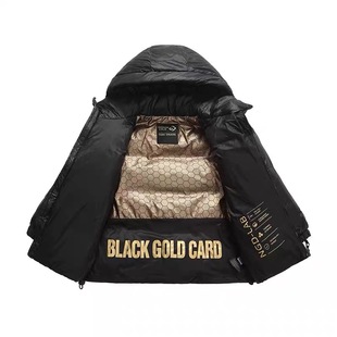 反季新款黑金儿童羽绒服男童女童中大童时尚外套保暖连帽