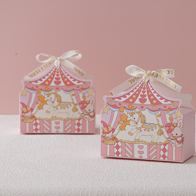 可爱卡通糖果盒子结婚喜糖盒婚礼糖果包装盒宝宝生日满月喜糖盒