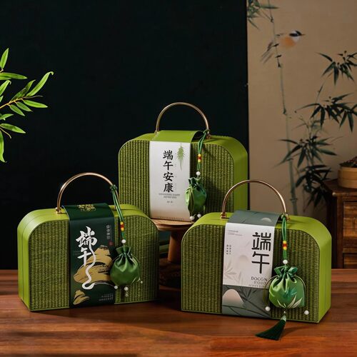 端午节金属手提礼品盒公司商务伴手礼盒员工福利粽子咸鸭蛋包装盒