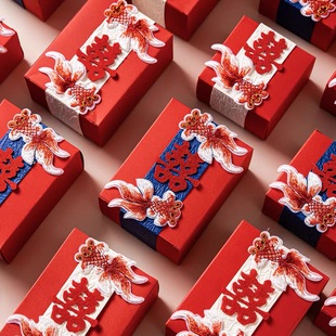 2025结婚喜糖盒订婚糖果盒婚礼喜糖包装盒感小众创意喜糖盒子空