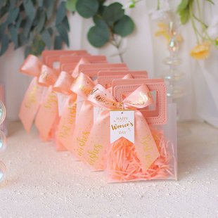 高级感透明手提袋礼品袋结婚伴娘伴手礼袋生日礼物包装袋礼盒