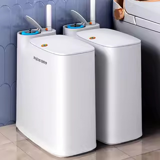 垃圾桶厕所卫生间马桶刷2023新款一体家用卫生纸桶带盖轻奢