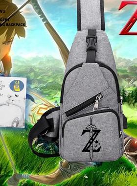 2026任天堂Switch塞尔达传说男女青年学生胸包肩包休闲斜挎包Ww