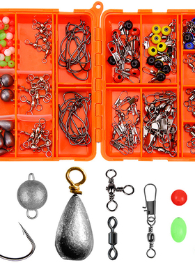 威和 165件路亚鱼钩配件套装德州钓组海钓矶钓套盒跨境钓鱼具用品
