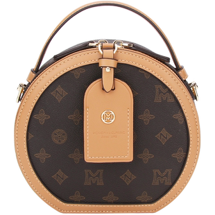 稻草人女包手提包包2025新款单肩斜挎包女高级感印花时尚潮小圆包