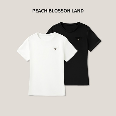 【肖恩Shine专享】气质凉感三角标休闲百搭圆领短袖T恤SS26042
