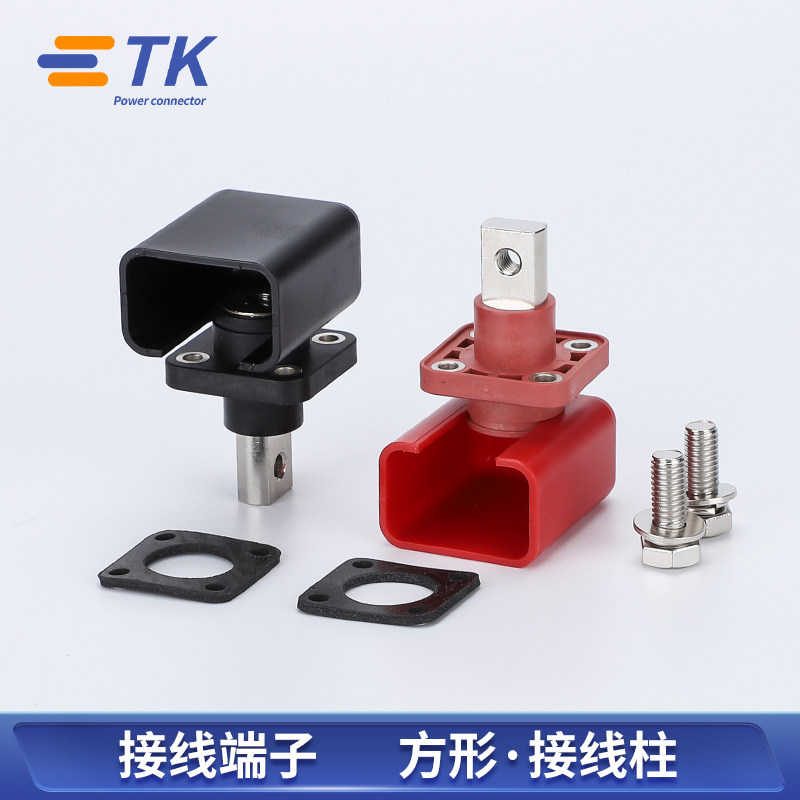方形200A贯穿式接线柱全铜锂电池100A120A穿墙式大电流铜接线端子