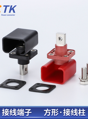 方形200A贯穿式接线柱全铜锂电池100A120A穿墙式大电流铜接线端子