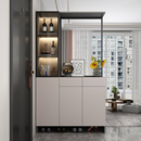 实木入户玄关柜一体客厅进家用阻断柜轻奢玻璃风酒柜屏风储物柜子