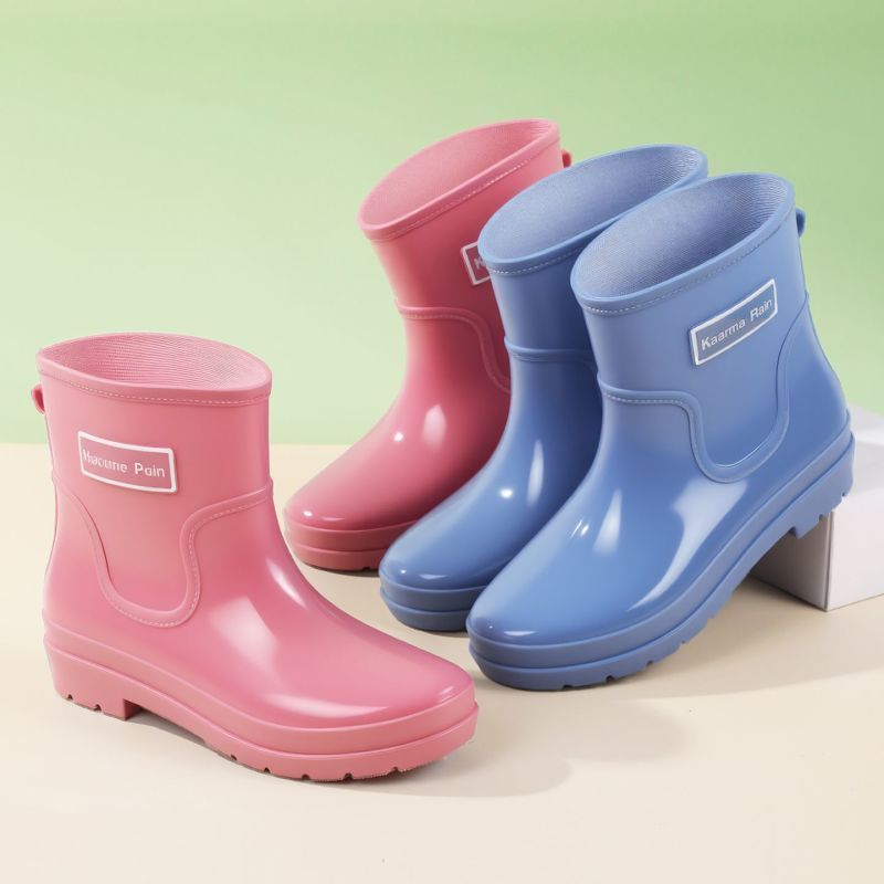 防滑防水时尚短筒雨鞋中筒水鞋耐磨雨靴厨房成人保暖胶鞋女士工作