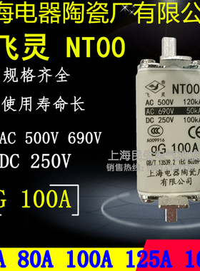 上海电器陶瓷有限公司NGTC1飞灵NT00保险丝NGTC00熔断器银芯STF15