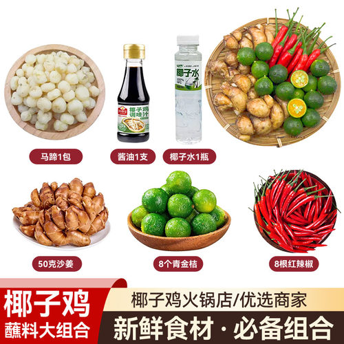 椰子鸡蘸料调味大组合沙姜调味