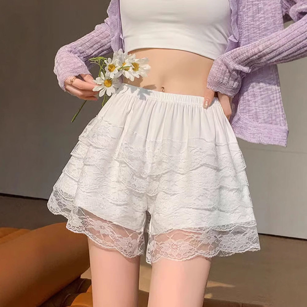 新品蕾丝安全裤女夏薄款防走光jk南瓜打底裤裙宽松可外穿保险