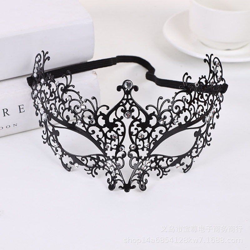 威尼斯高档金属镂空多钻面具 舞会面具 酒吧夜店表演铁艺面具