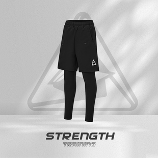 中国李宁2024综合体能系列男童反光加绒保暖2合1运动裤YKST123