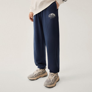 Lining/李宁秋季新款男子户外时尚休闲运动宽松束脚卫裤AKLU939