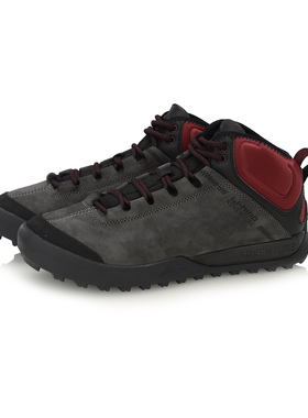 中国李宁正品冬季新款女子加绒保暖缓震中帮户外休闲鞋 AHCN016