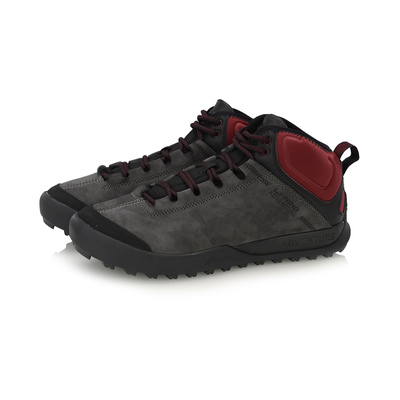 李宁女子中帮系带休闲鞋保暖简约