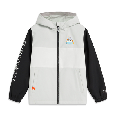 李宁常规春秋连帽宽松外套男小童