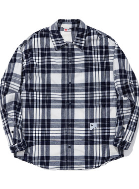 中国李宁男子长袖衬衫2023秋季新款休闲经典格子衬衫外套ASHT473