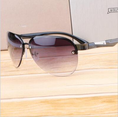 墨镜半框蹦迪茶色户外骑行太阳镜