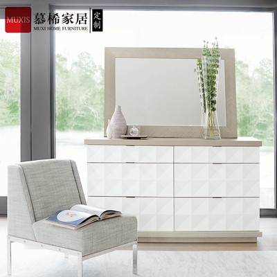 美国实木别墅主卧轻奢风梳妆台