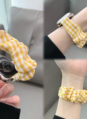 黄色发圈适用于小米手环9pro表带8pro红米Watch5/4华为FIT3手表带