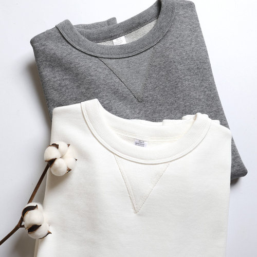 340g重磅纯棉美式复古秋咔叽套头