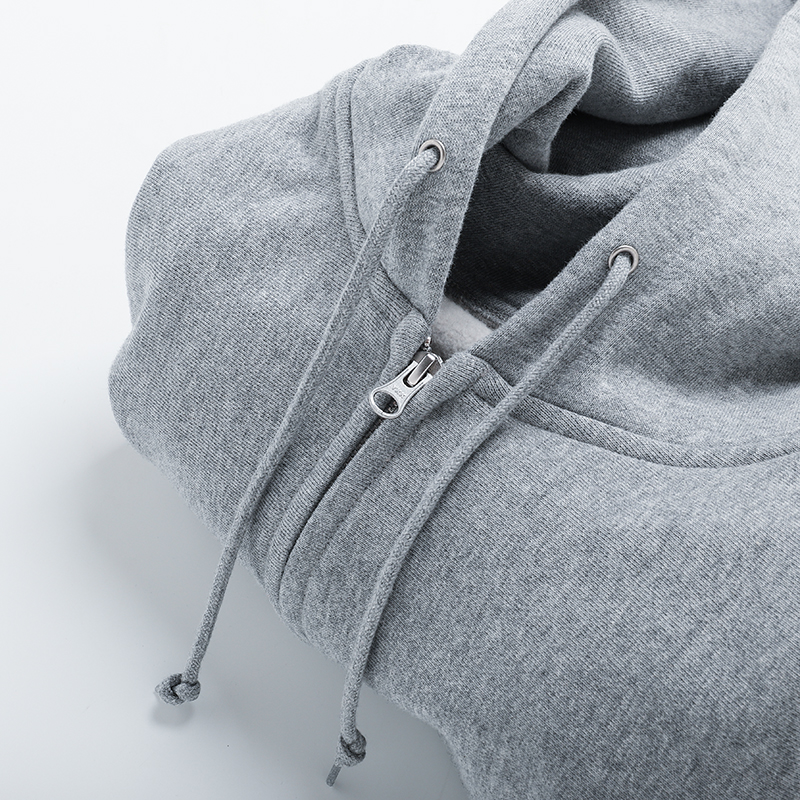 加绒加厚全棉连帽卫衣