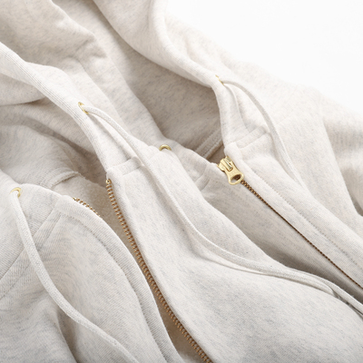 全棉雪花灰连帽卫衣冬