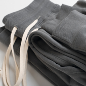 80度灰重磅纯棉毛圈布宽松收脚卫裤 男休闲百搭运动束脚收口长裤 春