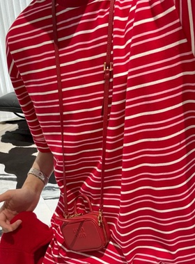 【陈发财】FA CAI新款小红衫满满氛围感情侣松弛百搭条纹T恤短袖