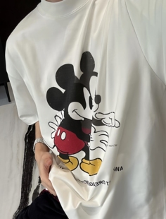 【陈发财】FA CAI美式复古趣味米奇短袖T恤男女宽松休闲百搭上衣