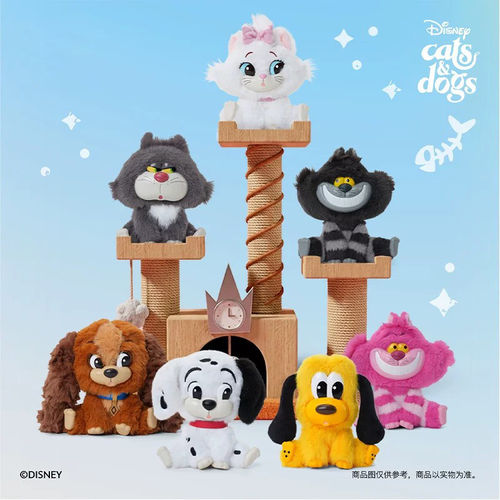 正版52TOYS迪士尼猫猫狗狗好朋友盲盒可爱毛绒玩偶七夕礼物送女生