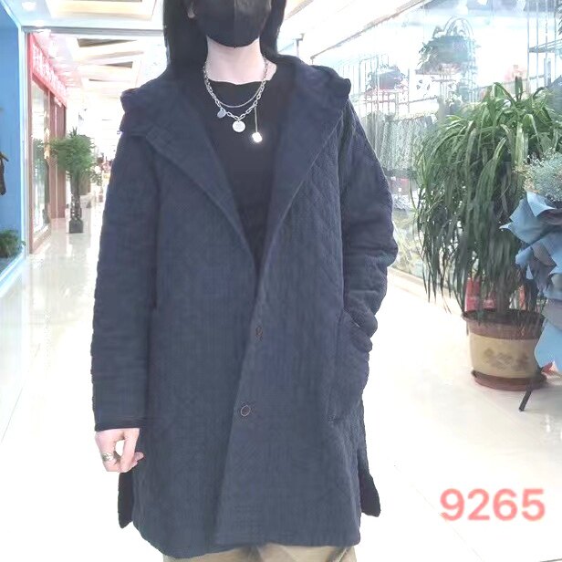 雪蓝杉棉服棉衣冬新棉麻连帽外套棉衣/棉服