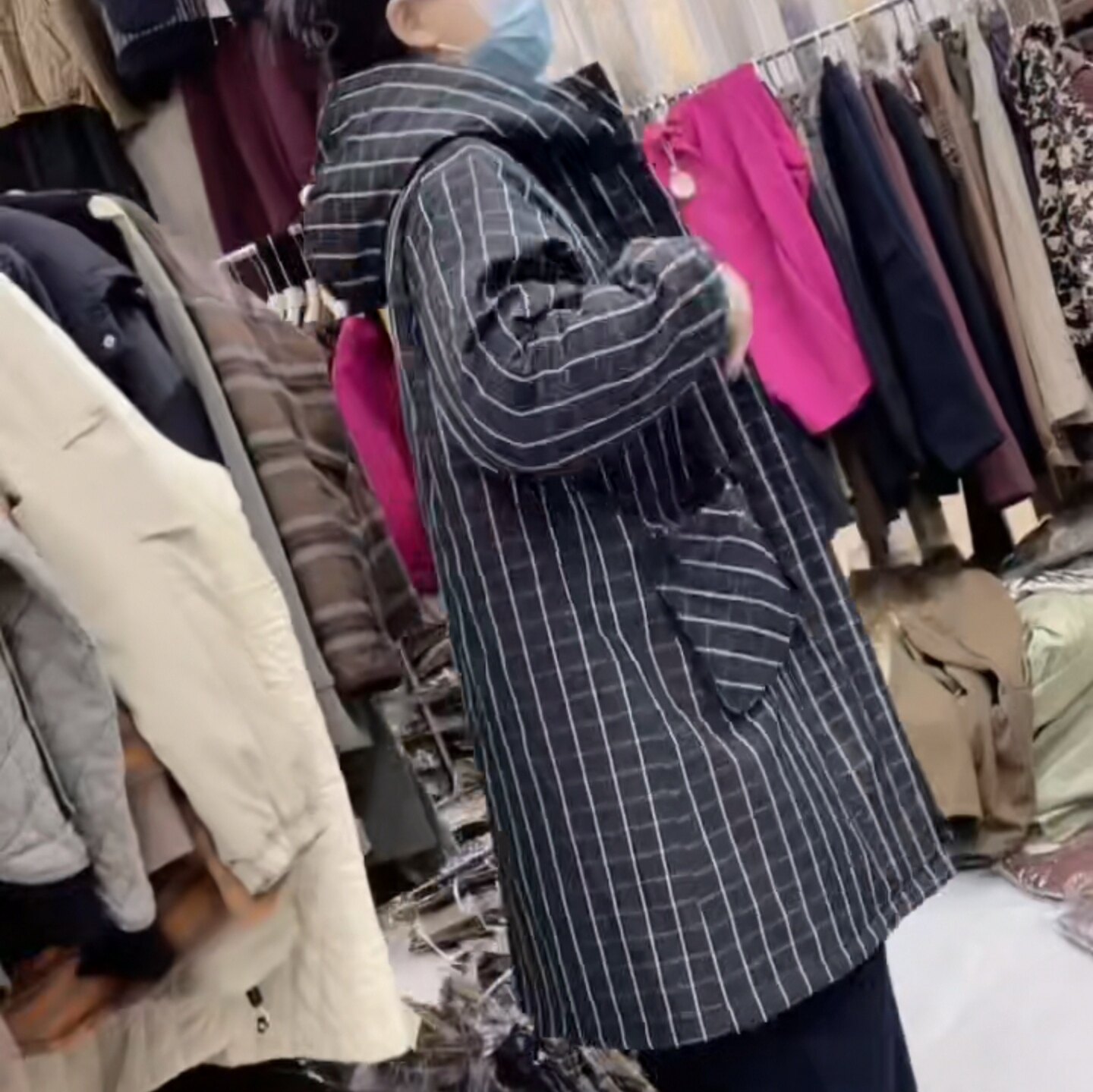 雪蓝杉520棉麻女装冬季新款大棉衣/棉服