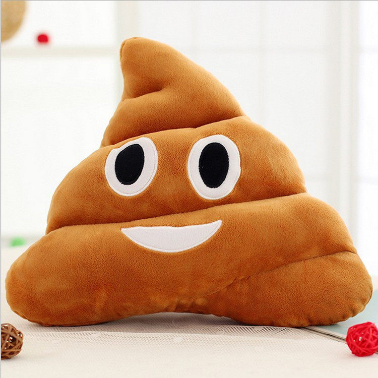 晴天家emoji狗屎的表情一坨臭翔创意抱枕便便毛绒玩具摆摊日常礼
