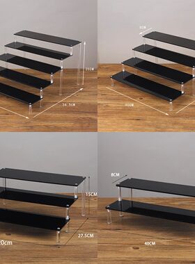 Black Acrylic Riser Display Shelf Perfume Stand Cologne Cupc