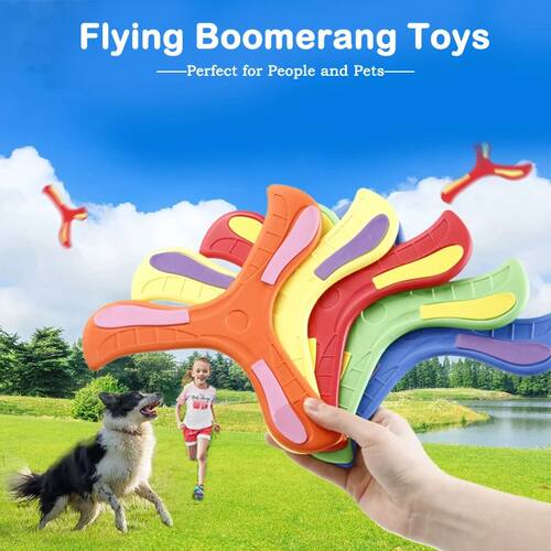 4/3/1pcs Soft Hand Throw Flying Boomerang Toy Funny Flying D
