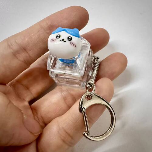 LED Chiikawa ハチワレ Keychain Fidget DIY Toys Crystal Click