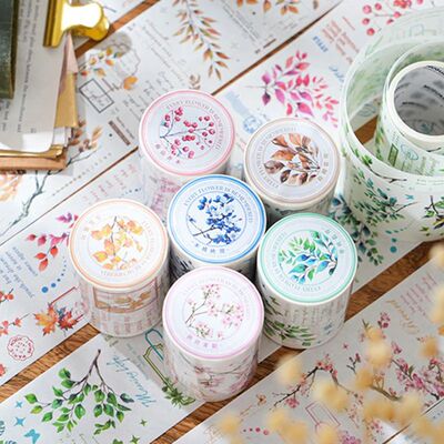Mr. Paper, Vintage Branch and Leaf Themed Washi Tape, Scrapb