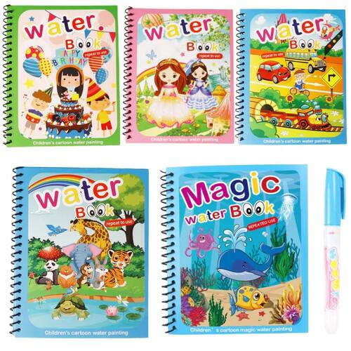 Magic Water Book with Pen Children Drawing Coloring Books fo