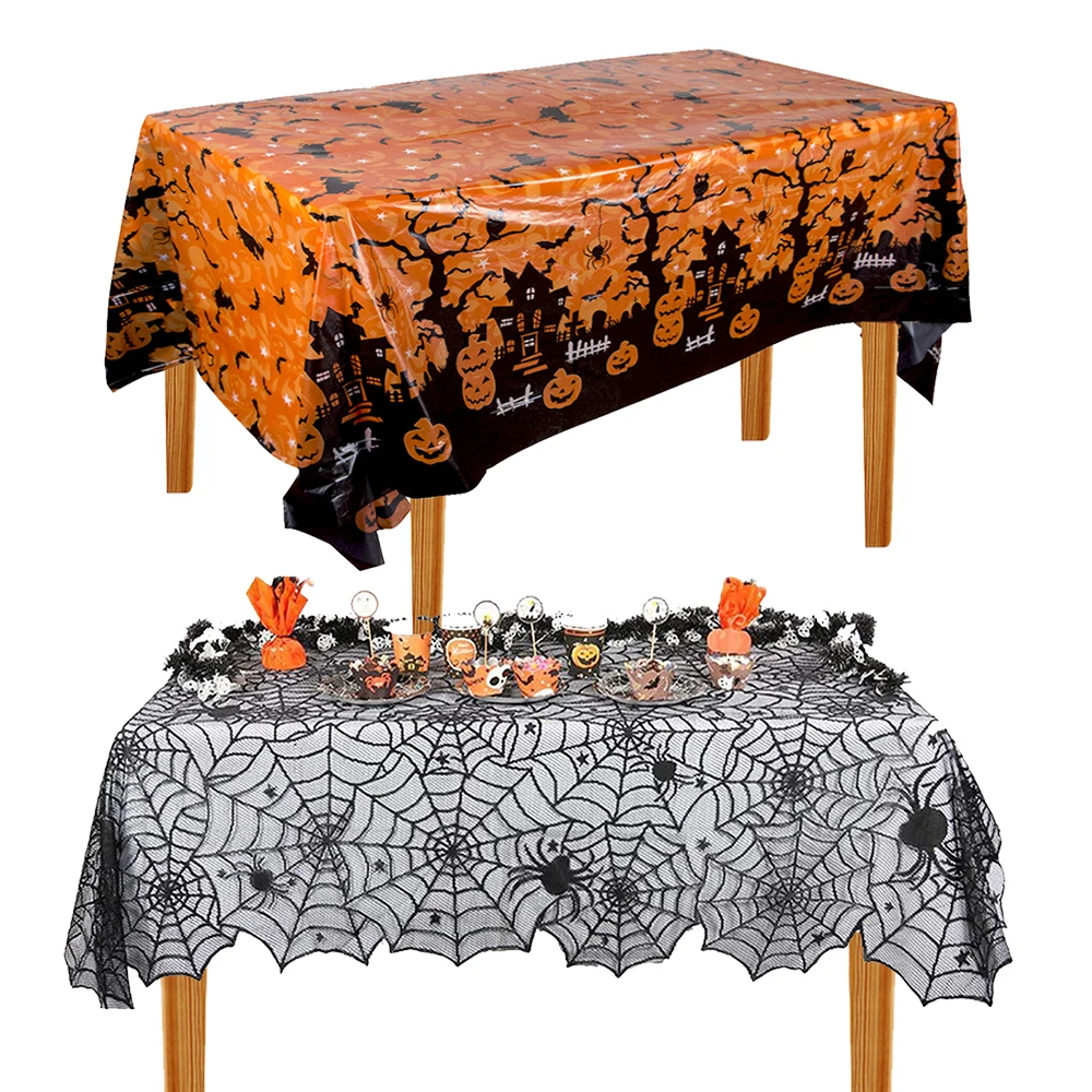 Halloween Tablecloth tablecover table decor Haunted House Pu