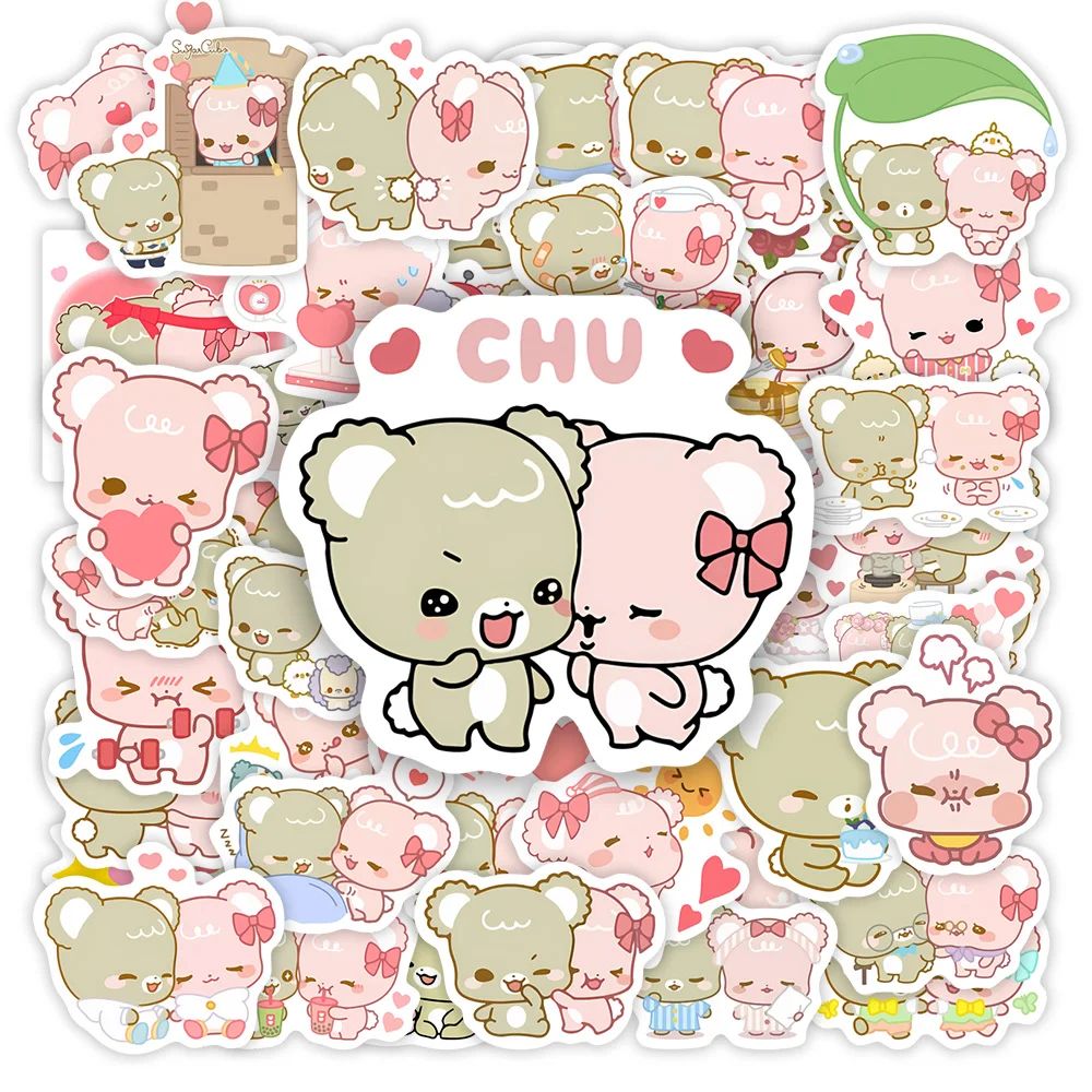 Sugar Cubs Stickers Cute Couple Funny DIY Gift Decal Pack St