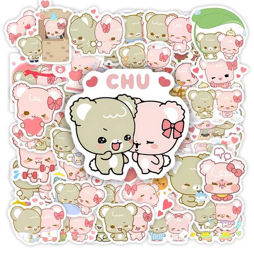 Sugar Cubs Stickers Cute Couple Funny DIY Gift Decal Pack St