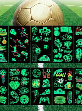 10 Pcs/Set Cartoon Soccer Football Basketball Luminous Tatto