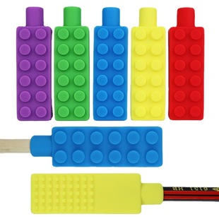 Chewable Necklace Silicone Pack Kids Sensory Chewy Brick