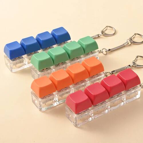 1PC Keyboard Keychain Mechanical Button Fidget Key Switch Ca