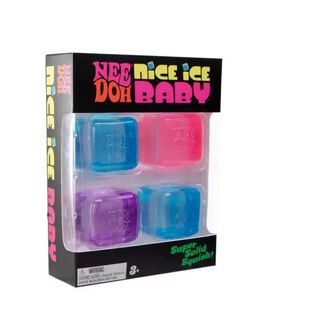 Needoh ice cube shaped sensory toy, super solid pressure rel