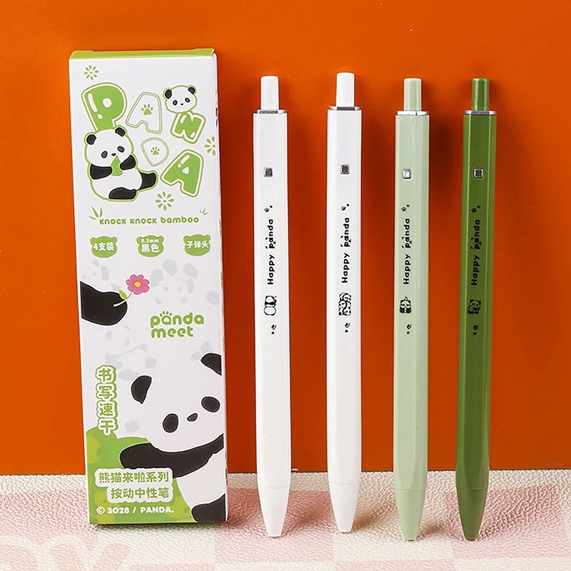 1/4Pcs Creative Cute Cartoon Panda Gradient Color Gel Pen Ka